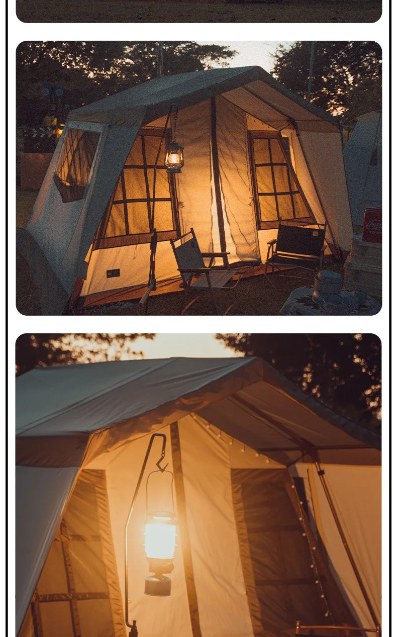 Multi Person Camping Cabin Outdoor Rain Proof Camping Luxury Villa Camp Large Tent