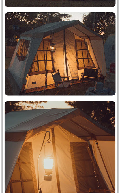 Multi Person Camping Cabin Outdoor Rain Proof Camping Luxury Villa Camp Large Tent