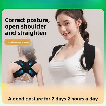 Posture Corrector for Adults - Adjustable Back Brace To Straighten Spine Improve Shoulder Alignment Kyphosis Correction
