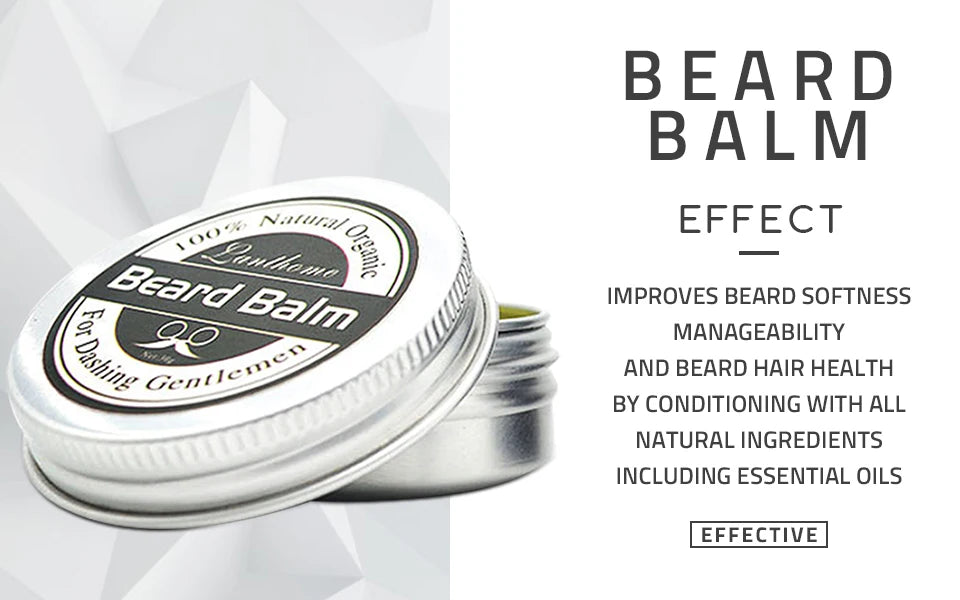 Natural Beard Balm Wax Beard Growth Oil for Men Moisturizing Smoothing Beard Styling Professional Care Cream Skin Care