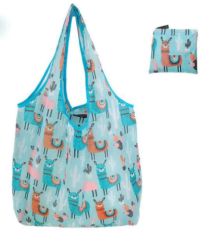 Large Reusable Shopping Bag Women's Foldable Floral Environmentally Friendly Portable Tote Bag Grocery Storage Bag