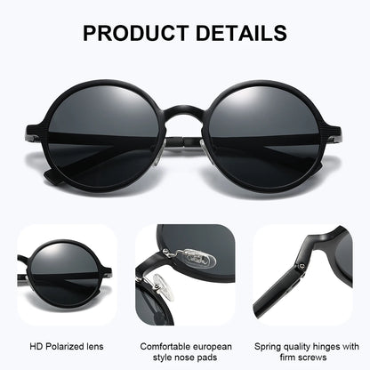 CATMONROE 1 PCS Brand Luxury Women sunglasses Pink Glasses case Round Polarized sunglasses Fashion Apparel Accessories Gift