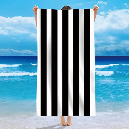 Beach in Style! Multicolor Striped Beach Towels for Sun-soaked Adventures Suitable for towels, bath towels, beach towels