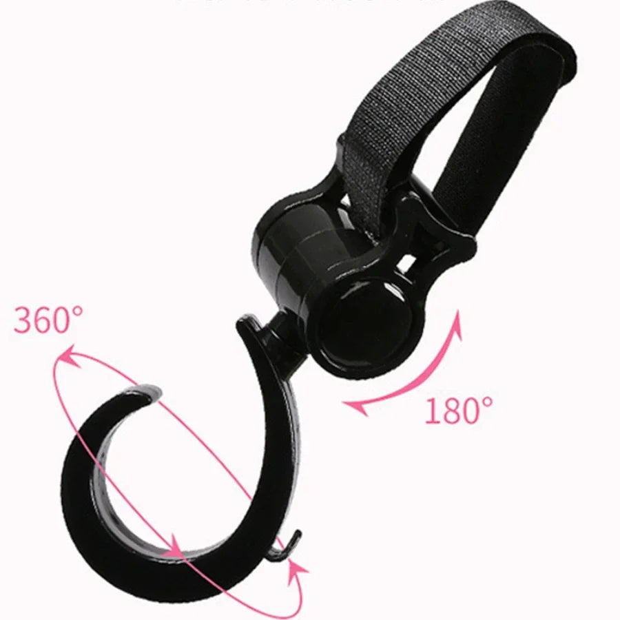 1PC Pram Hook Multifunctional 360 Degree Rotating Hanger Shopping Cart Car Seats Hooks Baby Stroller Accessories
