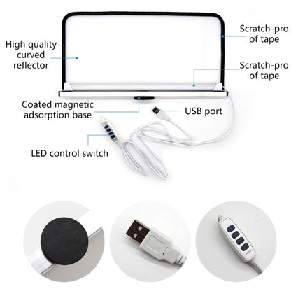 Striped Flexible Foldable Paintless Dent Repair Lined Light Reflector Board Dent Panel Portable Reflector Board Led