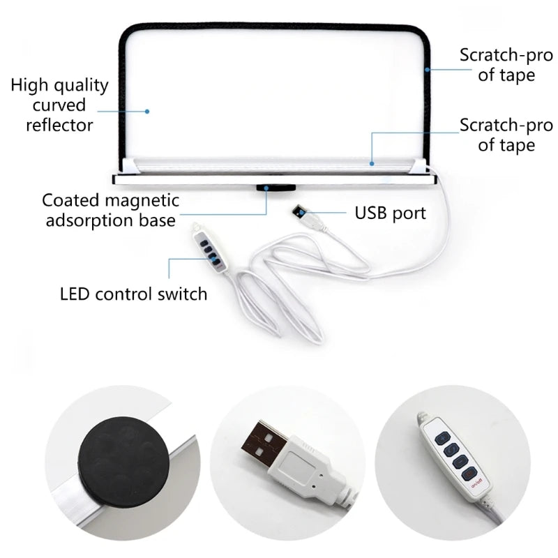 Striped Flexible Foldable Paintless Dent Repair Lined Light Reflector Board Dent Panel Portable Reflector Board Led