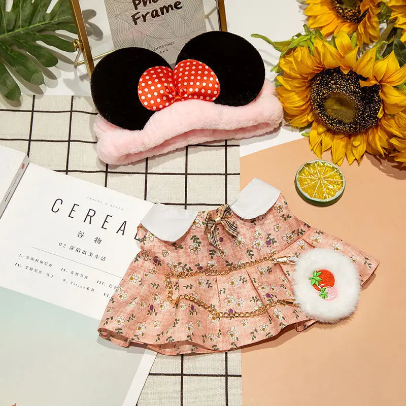 1set Clothes Suit Exquisite Soft Knitted Sweater DIY Accessories For 30cm Kawaii Yellow Duck Lalafanfan Plush Toys Stuffed Dolls