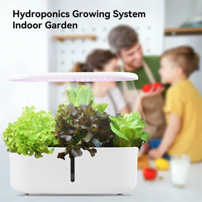 Hydroponics Growing System Indoor Garden Herb Garden Kit Indoor with LED Grow Light Quiet Smart Water Pump Automatic Timer Plant