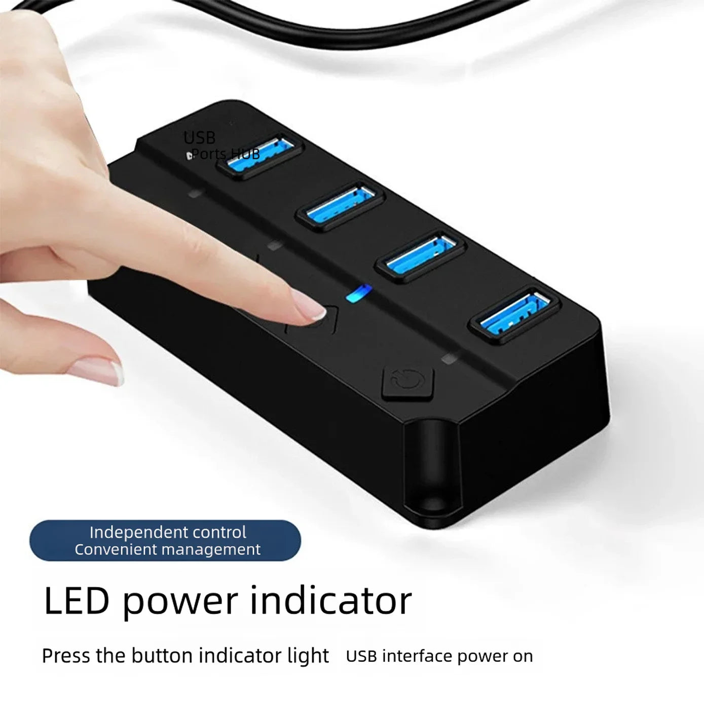 USB 3.0 Power Adapter 4/7 Port Multi USB Splitter Hub 3.0 USB Hub Multiple Expander Switch 30CM Cable Hub Docking Stations