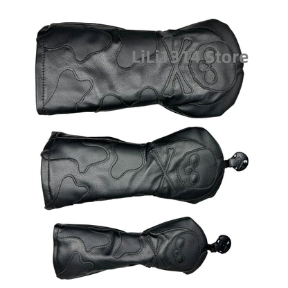 Golf Personality Skull Pattern Head cover Driver Head Covers Fairway Wood Head Covers Hybrid Head Covers Putter Cover