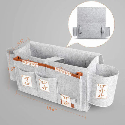 Bedside Storage Organizer Hanging Caddy Bed Holder Pockets Bed Pocket Sofa Organizer Pockets Book Felt Bed Holder Pockets Home