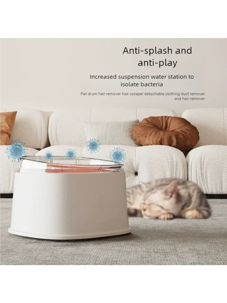 Custom Dog Drinking Water Bowl No Spill Floating Non-Wetting Mouth Cat Slow Anti-Overflow Water Feeding Dispenser Large Capacity