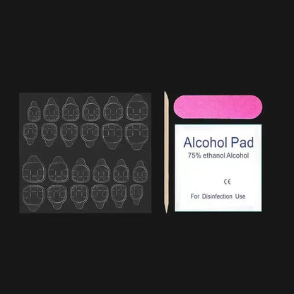 24 Pcs French Design Fake Toe Nail Press on Toe Nail Summer False Nails Acrylic Reusable Toe Nail Decorated Nails With Tool Kit