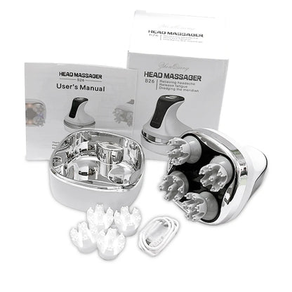 Electric Scalp Massager 4D Head Massage Multi Claw Antistress Relax Relieving Headache Scratcher Hair Growth for Adults Pets