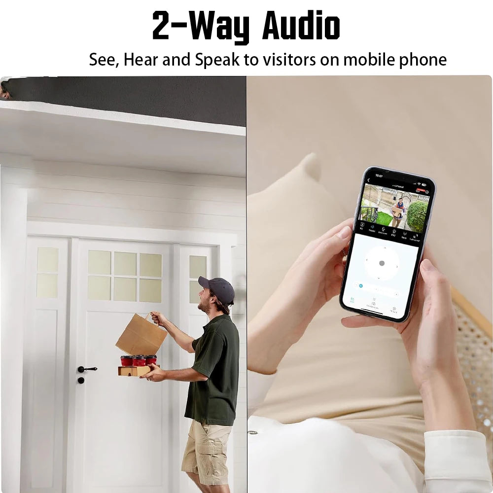 Home Battery IP Cameras Outdoor 5MP Wireless WiFi Security Human Detection Alarm Video Recording Surveillance Camera IPC360 Home