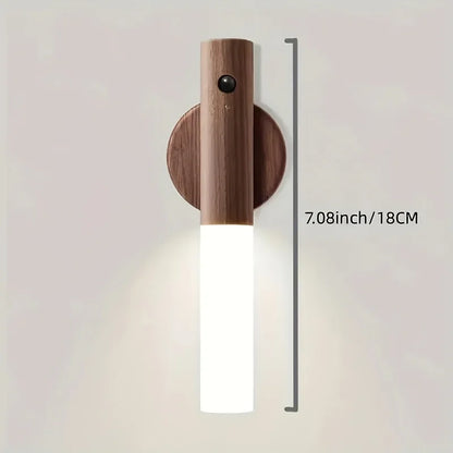 LED Night Light Smart Induction Magnetic Lamp USB Rechargeable Corridor Cabinet Household Toilet Wall Bedroom Stair Wall Lamp