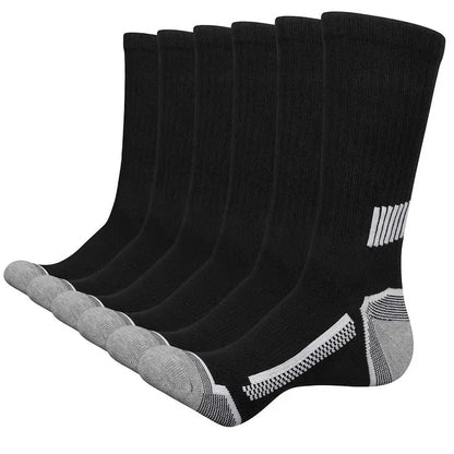 6 Pairs of MEN'S Sports Socks, Sweat Absorbing, Comfortable and Breathable, Suitable for Basketball Training and Outdoor Running