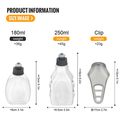 WRELS Handheld Hydration Sports Water Bottles BPA-Free Water Bottles for the Running Hydration Belt for Marathon Hiking Cycling