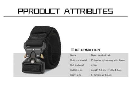 High Quality Men Belt Outdoor Hunting Men Belt Outdoor Work Training Belt Woven Belt Canvas Multi Function Belt Denim Belt