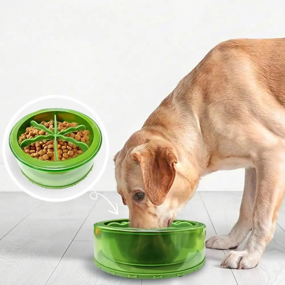 Silicone Pet Bowl Slow Feeder Fun Shape Rotatable Pet Slow Food Dispenser Anti-Choke with Sucker Pet Interactive Feeder Cats