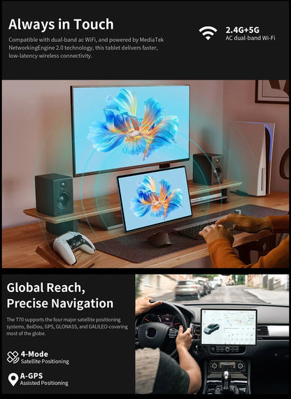 Teclast T70 Tablet MTK G99 Octa-Core 14inch FHD IPS Display 8GB RAM 256GB ROM Android 14 WIFI5G 10000mAh 13MP+8MP 4G Dual SIM