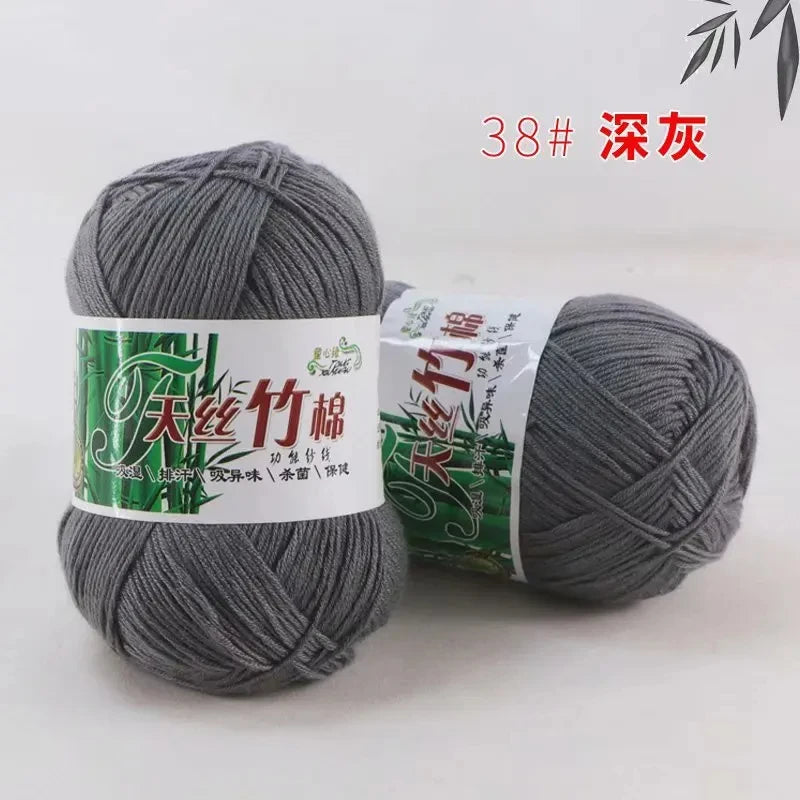 Tiansi Bamboo Cotton Yarn Bamboo Charcoal Cotton Hook Needle Thread Cotton Nitrile Woven Yarn DIY Weaving Material
