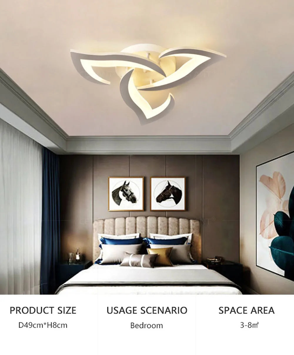 Modern Led Ceiling Light With Creative Petal Design For Decorating Living Rooms Bedrooms Entrances Corridors Balconies Lighting