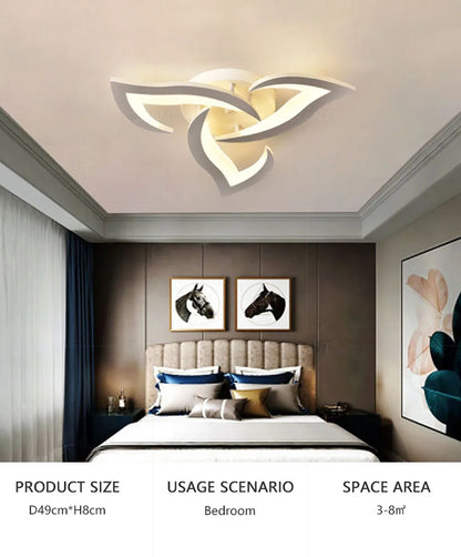 Modern Led Ceiling Light With Creative Petal Design For Decorating Living Rooms Bedrooms Entrances Corridors Balconies Lighting