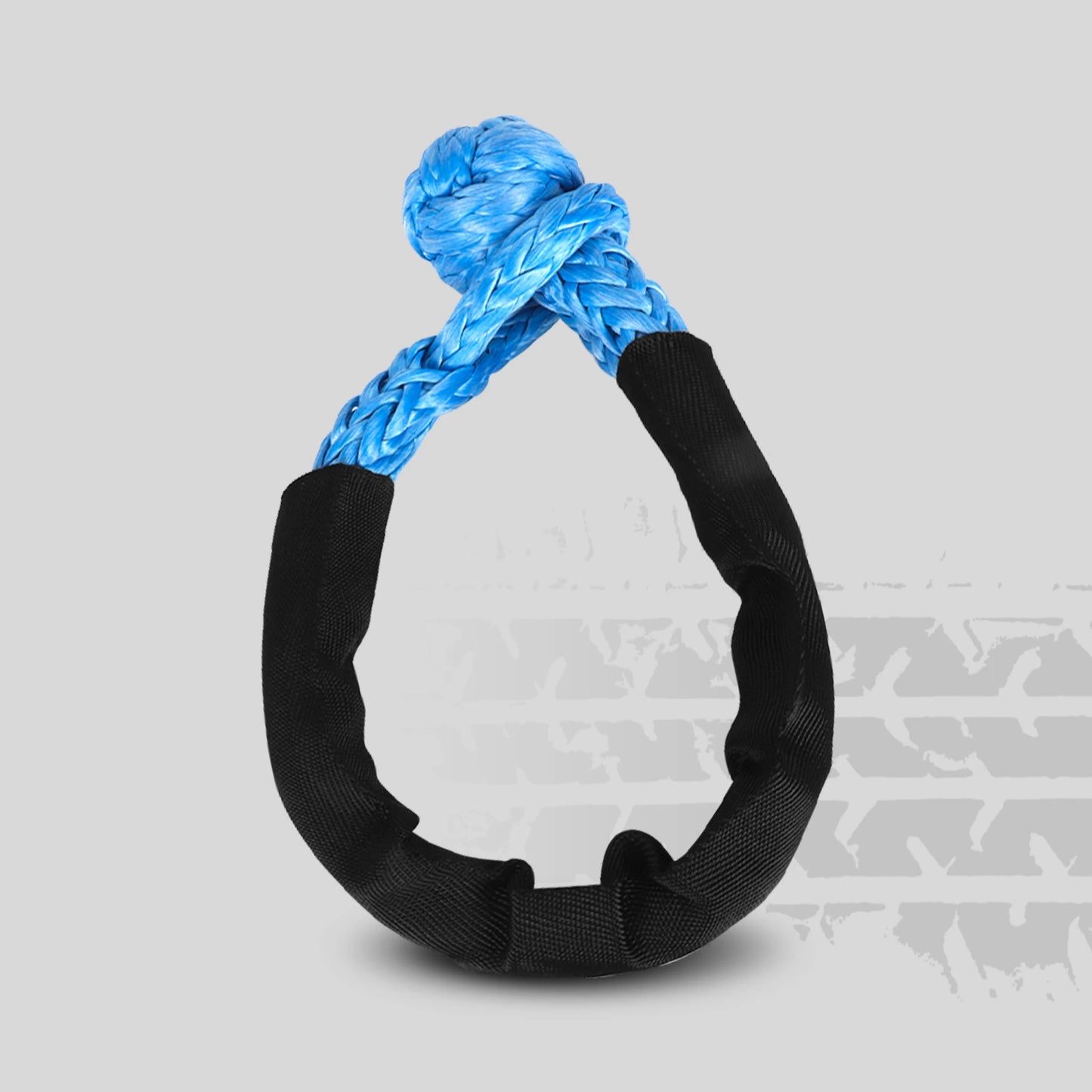 Shatter Resistant Synthetic Soft Shackle Rope Heavy Duty Offroad 4X4 Tow Shackle Strap with Protective Sleeve Recovery Ring