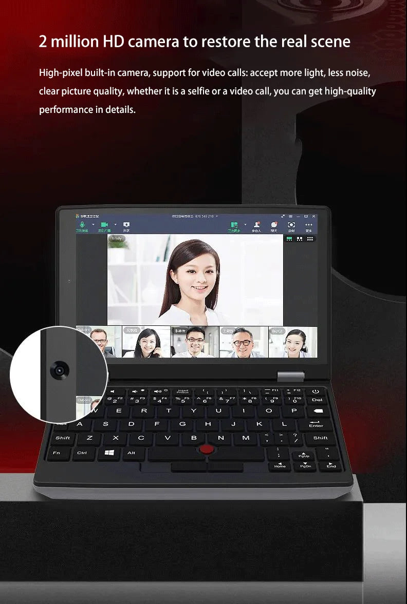 7 Inch Mini Laptop N100 Notebook IPS Touch Screen Portable Netbook Win 11 Pro Mini PC Micro Computer Bluetooth 4.2 16G 1TB