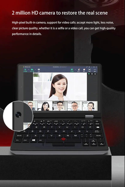 7 Inch Mini Laptop N100 Notebook IPS Touch Screen Portable Netbook Win 11 Pro Mini PC Micro Computer Bluetooth 4.2 16G 1TB