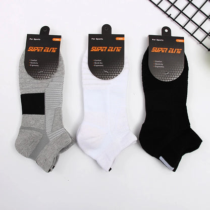 Anti-slip sports socks for men, solid color compression socks for cycling, running, football, basketball, soccer, 1pair