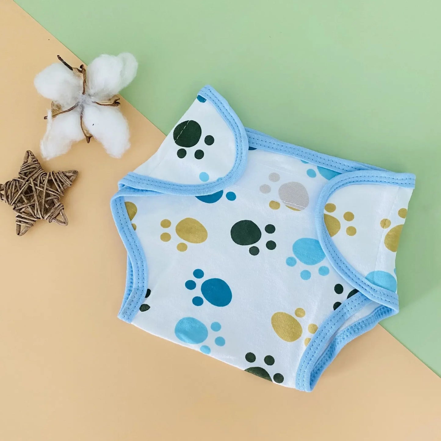 Kids Nappies Reusable Diaper Cover Adjustable Children Nappy Changing Baby Cloth Diaper 0-2Y