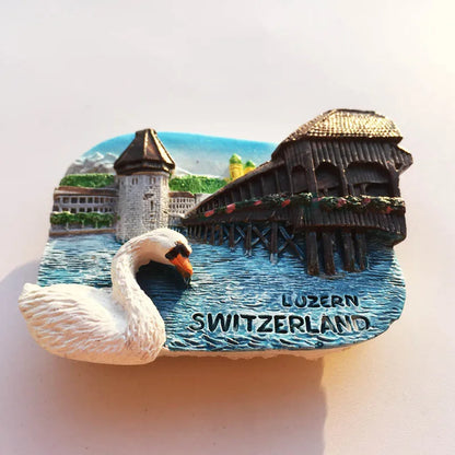 Europe Switzerland 3D Fridge Magnets Tourism Souvenir Refrigerator Magnets Sticker Collection Handicraft Decoration Articles