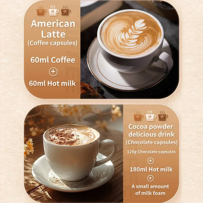 Portable Coffee Maker Electric Capsule Grind Coffee Brewer is suitable for ground coffee and KCUP Capsule coffee capsules