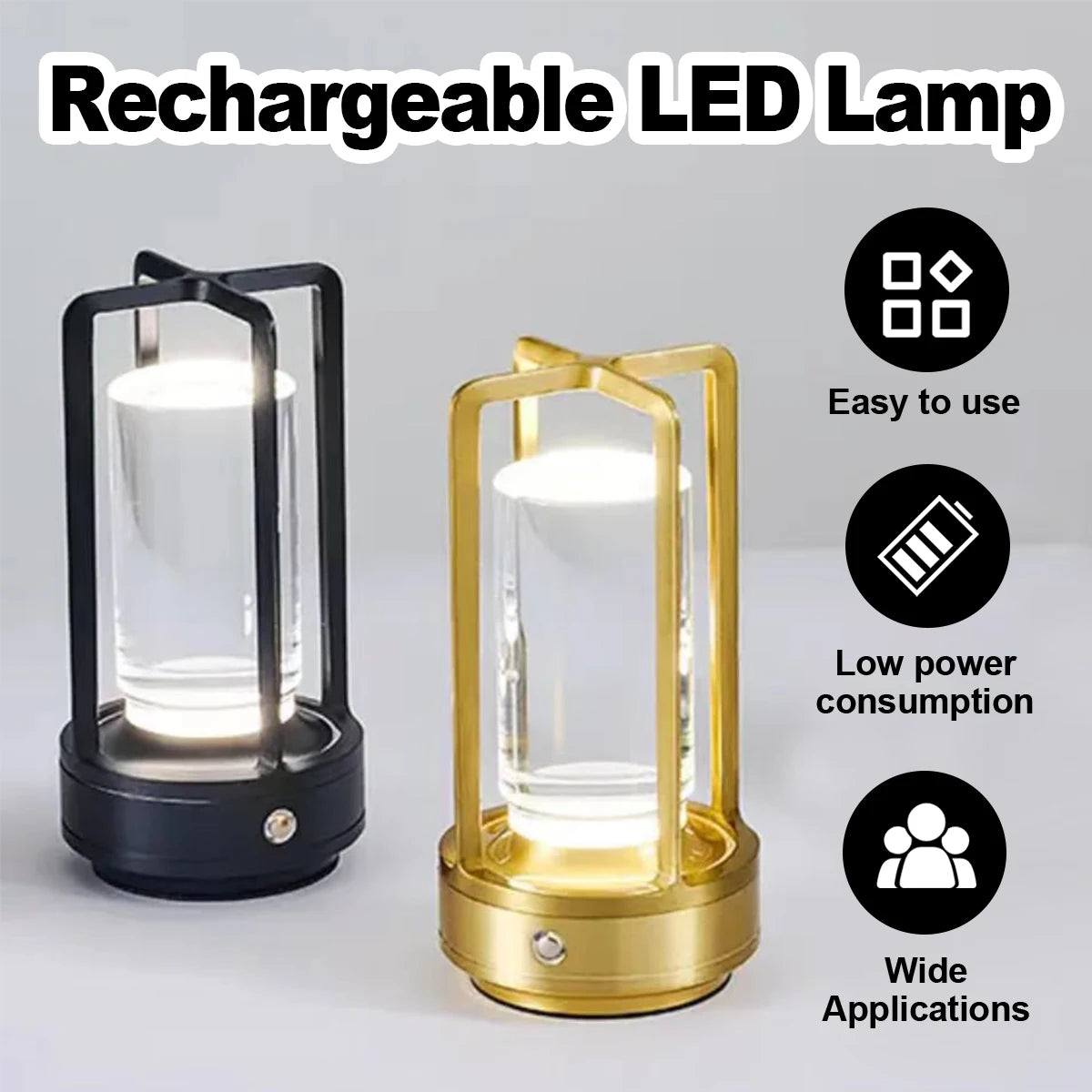 Led Touch Night Table Lamp Aluminium Light Rechargeable Cordless Home Lights Bedroom Desk Restaurant-creative Reading Decorative