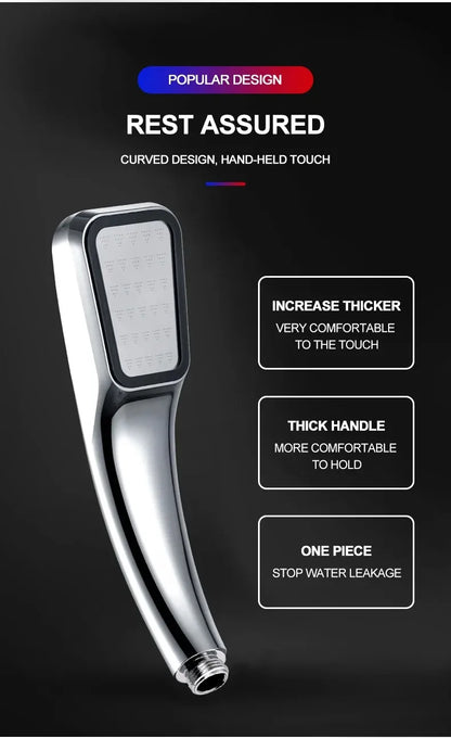 300 hole ultra strong pressurized shower head, square handheld shower head, pressurized shower head, water-saving shower head