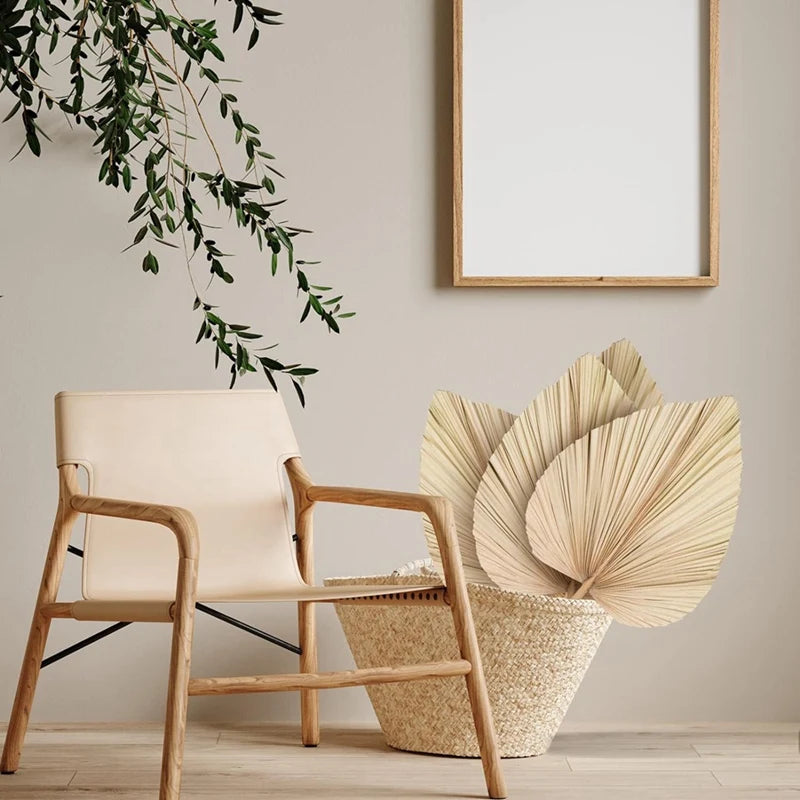 6PCS Dried Palm Leaves Natural Dried Palm Fans,Large Palm Spear For Boho Wedding Decor,Tropical Palm Leaves Decoration Durable S