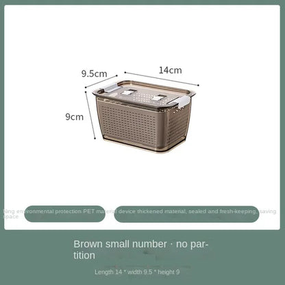 Fridge Storage Box Refrigerator Fresh Vegetable Fruit Boxes Drain Basket Storage Containers With Lid Kitchen Tools Organizer