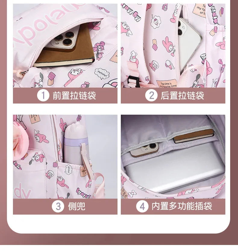 Fashion Student Backpack Cartoon Print Cute Large Capacity Backpack Fashion Student Backpack