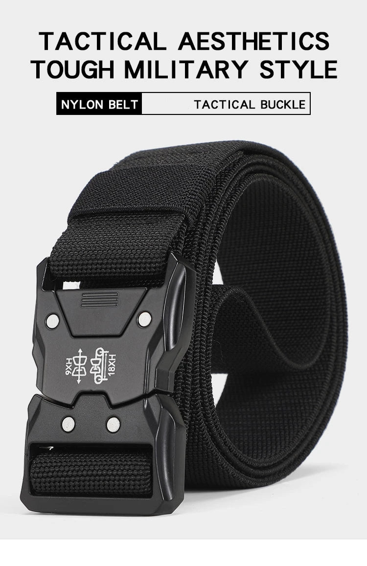 Tactical Belt Quick Release Elastic Belt Casual Tooling Training Belt Men's Trousers Belt