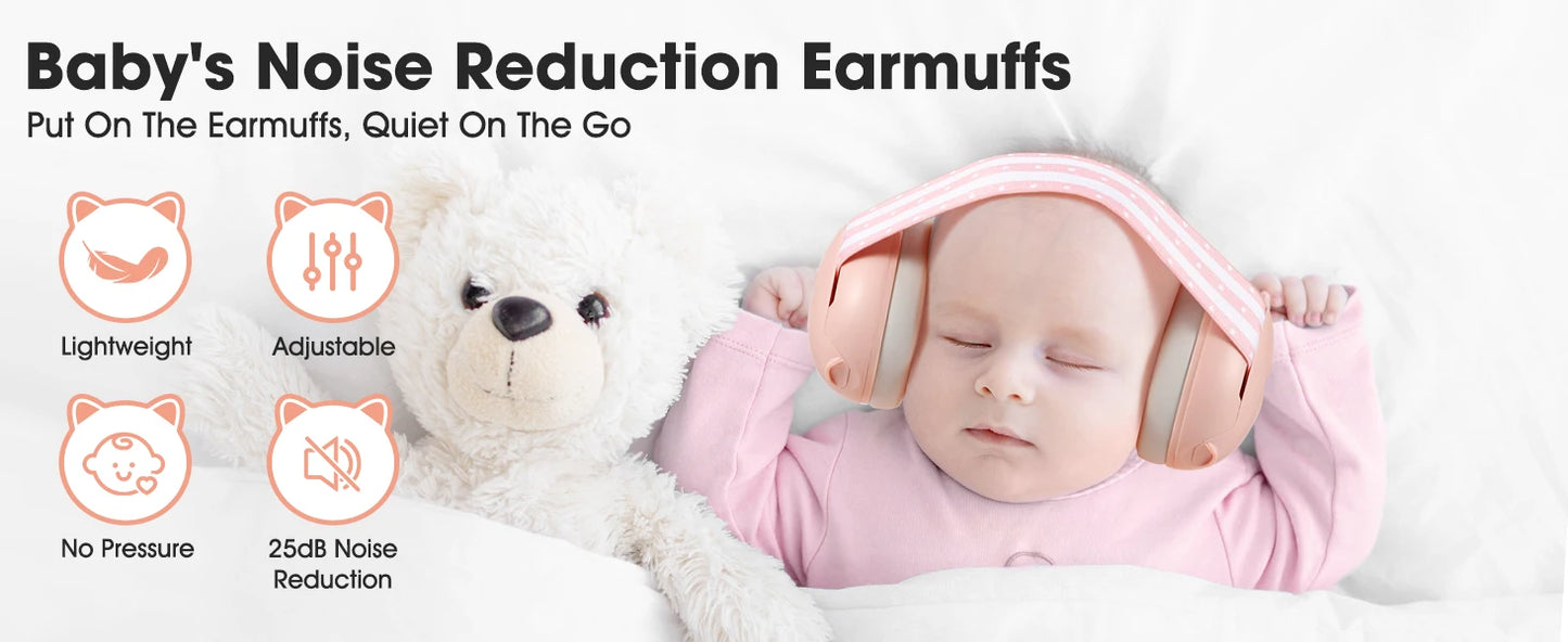 C10 Baby Ear Protection for Newborn Noise Cancelling Headphones for Babies Noise ReductionEarmufs Travel Gift