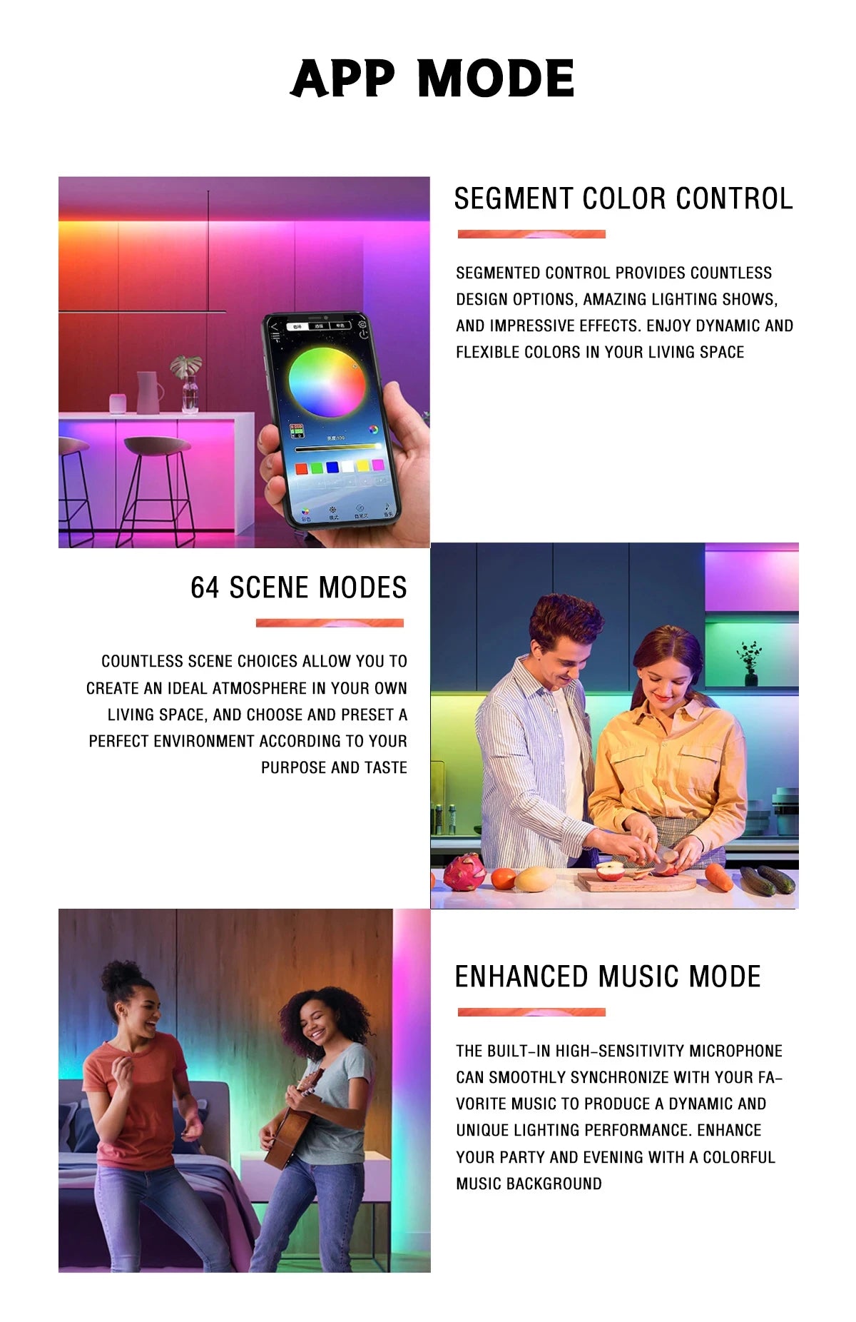 Smart USB LED Lights 5/10/20m Fairy Light APP Remote Indoor And Outdoor Multifunctiona String Decor for Party Christmas Holiday