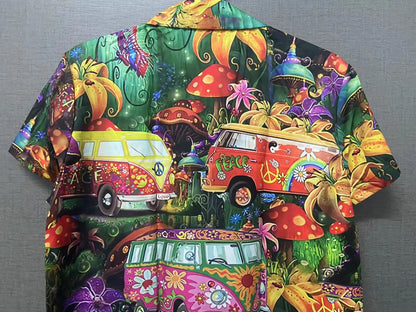 Summer Hot Sale Hawaiian Shirt for Men 3d Cartoon Flamingo Men's Shirt Beach Oversized Funny Men's Clothing Fashion Short Sleeve