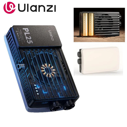ULANZI PL25 25W LED Panel Light 2700K-6500K CRI 96+Type-C Fast Charging Studio Photography Light for Phone Camera Vlog Shooting