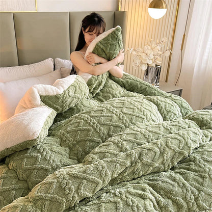 New Super Thick Winter Warm Blanket for Bed Artificial Lamb Cashmere Weighted Blankets Soft Comfortable Warmth Quilt Comforter