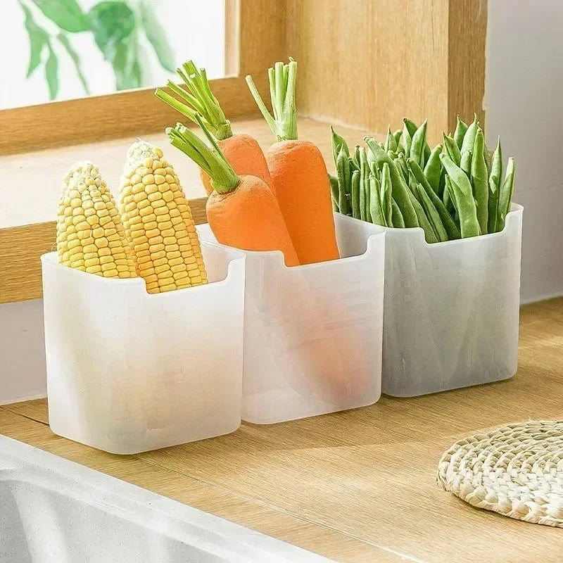 Wholesale Refrigerator Storage Boxes Kitchen Fruit Vegetable Fresh-keeping Box Fridge Side Door Container Organizer Accessories