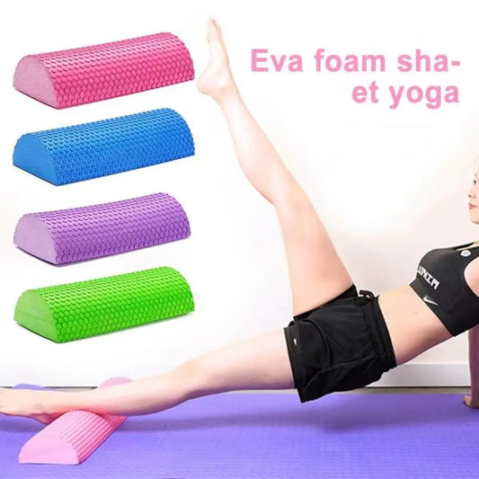 Half Round 30cm EVA Massage Foam Roller Yoga Pilates Fitness Balance Yoga Blocks With Massage Floating Point Yoga Pilates Roller