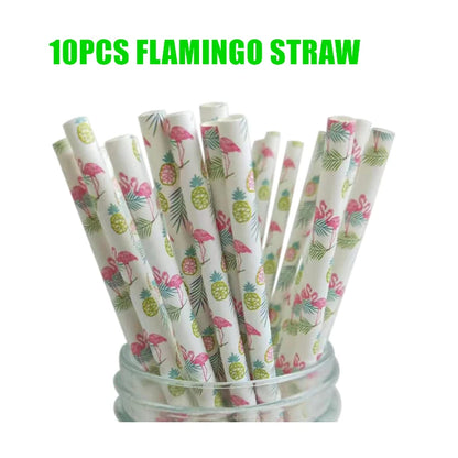 Hawaii Party Decorations Disposable Tableware Hawaii Summer Tropical Party Supplies Flamingo Aloha Birthday Party Decoration