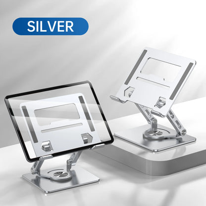 Tablet Stand, Swivel Tablet Stand with 360 Rotating Base, Adjustable Tablet Holder for Drawing, Compatible with iPad Pro/Air/Min